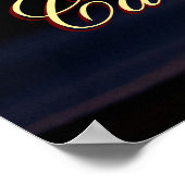 Maßgeschneiderter Carpe Diem mit glänzender Kerzen Poster (Ecke)