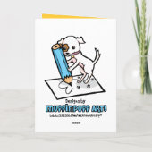 Maßgeschneiderter Cartoon Balletttänzer Karte (Rückseite)