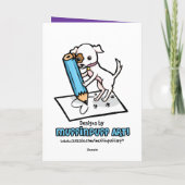 Maßgeschneiderter Cartoon Balletttänzer Karte (Rückseite)