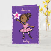 Maßgeschneiderter Cartoon Balletttänzer Karte (Gelbe Blume)