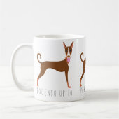 Maßgeschneiderter Cartoon Podenco Orito Dog Kaffeetasse (Links)