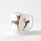 Maßgeschneiderter Cartoon Podenco Orito Dog Kaffeetasse (VorderseiteRechts)