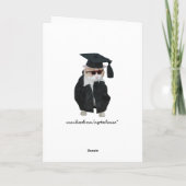 Maßgeschneiderter Cat Graduate Karte (Rückseite)