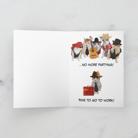 Maßgeschneiderter Cat Graduate Karte (Innenseite)