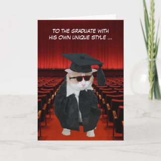 Maßgeschneiderter Cat Graduate Karte