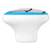 Maßgeschneiderter Ceramiceknopf mit Volleyball Log Keramikknauf (Seitenansicht)