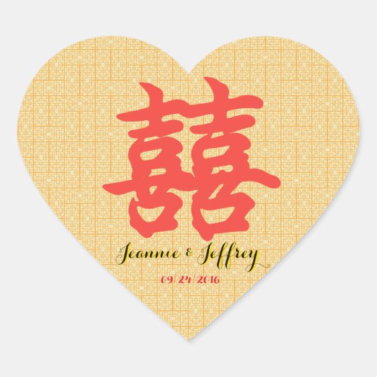 Maßgeschneiderter Chinesischer Sticker für doppelt (Vorderseite)