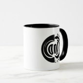 Maßgeschneiderter Circular Name "Nancy", Schwarz/W Tasse (VorderseiteRechts)