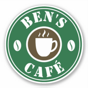 Maßgeschneiderter Coffee Shop Notebook-Aufkleber Aufkleber