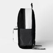 Maßgeschneiderter Cooler Schwarz-Weiß-Auto-Rennstr Bedruckter Rucksack (Rechts)