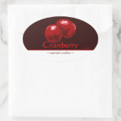 Maßgeschneiderter Cranberry Oval Sticker (Tasche)