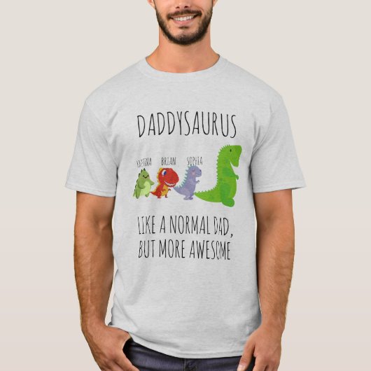 Maßgeschneiderter Daddysaurus T-Shirt (Vorderseite)