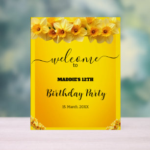 Maßgeschneiderter Daffodil März Geburtstag Blume G Acrylschild