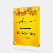 Maßgeschneiderter Daffodil März Geburtstag Blume G Acrylschild (Winkel)