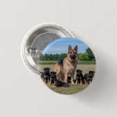 Maßgeschneiderter Deutscher Hirte mit Adorable Wel Button (Vorne & Hinten)