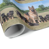 Maßgeschneiderter Deutscher Hirte mit Adorable Wel Geschenkpapier (Rolleneckpunkt)