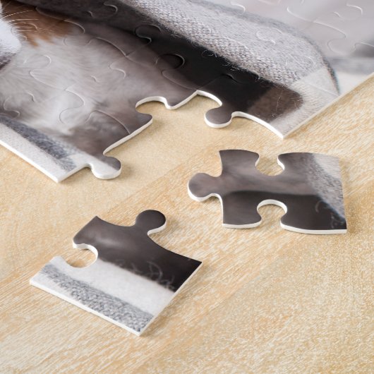 Maßgeschneiderter Dog Bone & Paw Print Foto Collag Puzzle (Seite)