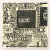 Maßgeschneiderter Druckschaltkreis - Geek electron Glasuntersetzer (Vorderseite)