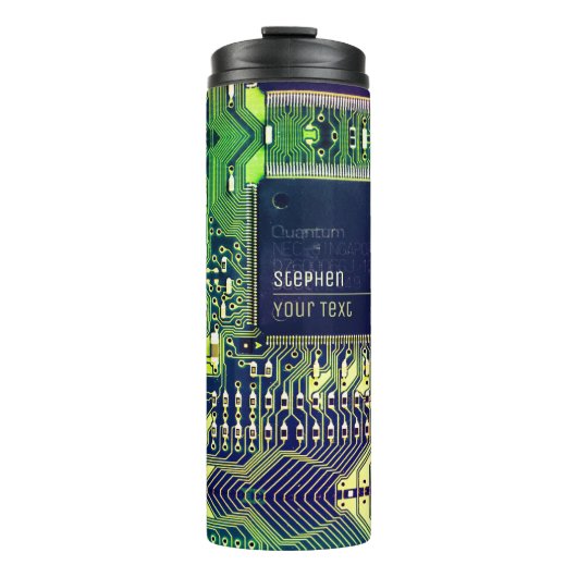 Maßgeschneiderter Druckschaltkreis - Geek electron Thermosbecher (Vorderseite)