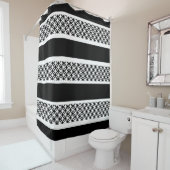 Maßgeschneiderter Duschvorhang/Schwarz und Weiß ge Duschvorhang (Beispiel)