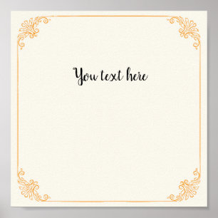 Maßgeschneiderter Edelgoldrahmen auf Vintagem Beig Poster