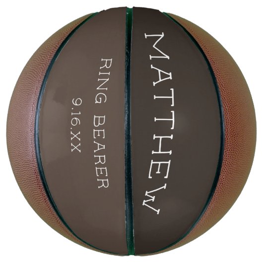 Maßgeschneiderter Ehering Basketball (Vertikal)