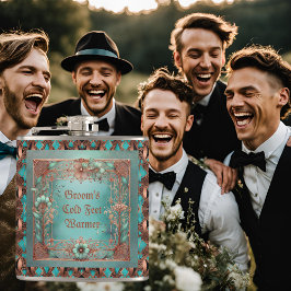 Maßgeschneiderter, eleganter Kupferturquoise-Rahme Flachmann