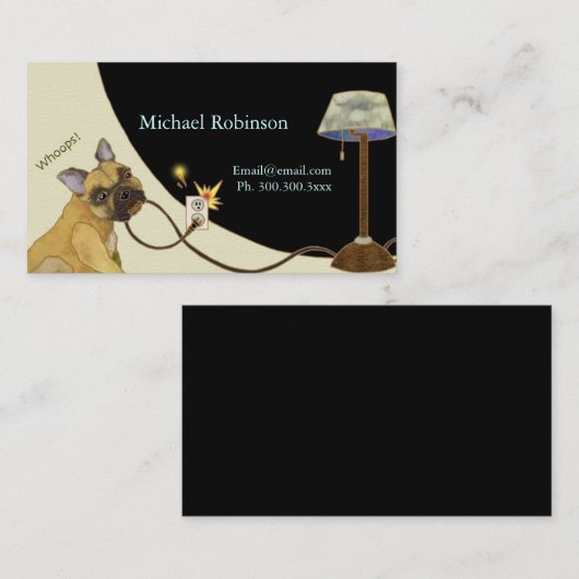 Maßgeschneiderter Elektro Visitenkarte (Vorne/Hinten)