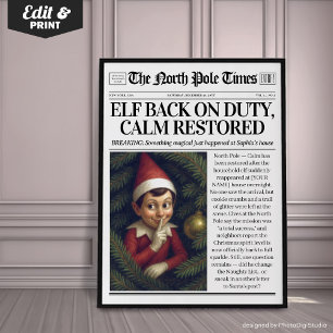 Maßgeschneiderter Elf wieder im Dienst Zeitungsdek Poster