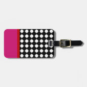 Maßgeschneiderter Farbblock Polka Dot Gepäckanhäng Gepäckanhänger (Vorderseite horizontal)
