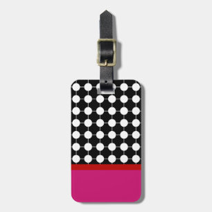 Maßgeschneiderter Farbblock Polka Dot Gepäckanhäng Gepäckanhänger