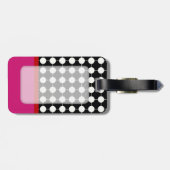 Maßgeschneiderter Farbblock Polka Dot Gepäckanhäng Gepäckanhänger (Rückseite horizontal)