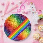 Maßgeschneiderter Fett- und Bright-Rainbow-LGBT-Ga Pappteller (Party)