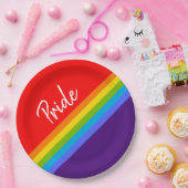 Maßgeschneiderter Fett- und Bright-Rainbow-LGBT-Ga Pappteller (Party)