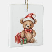 Maßgeschneiderter First Christmas Whimsical Teddy Keramikornament (Rechts)