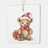 Maßgeschneiderter First Christmas Whimsical Teddy  Keramikornament (Links)