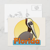 Maßgeschneiderter FL Brown Pelican Postkarte (Vorne/Hinten)
