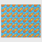 Maßgeschneiderter Flaming-Basketball Geschenkpapier (Flach)