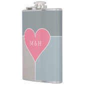 Maßgeschneiderter Flasche mit dem Herzmuster Flachmann (Links)