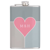 Maßgeschneiderter Flasche mit dem Herzmuster Flachmann (Vorderseite)