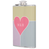 Maßgeschneiderter Flasche mit dem Herzmuster Flachmann (Links)