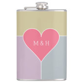 Maßgeschneiderter Flasche mit dem Herzmuster Flachmann (Vorderseite)