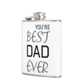 Maßgeschneiderter Flasenbester Vater je Typografie Flachmann (Links)