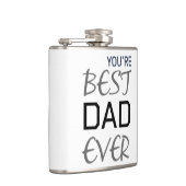 Maßgeschneiderter Flasenbester Vater je Typografie Flachmann (Rechts)