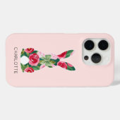 Maßgeschneiderter Floral Bunny iPhone Case (Rückseite (Horizontal))