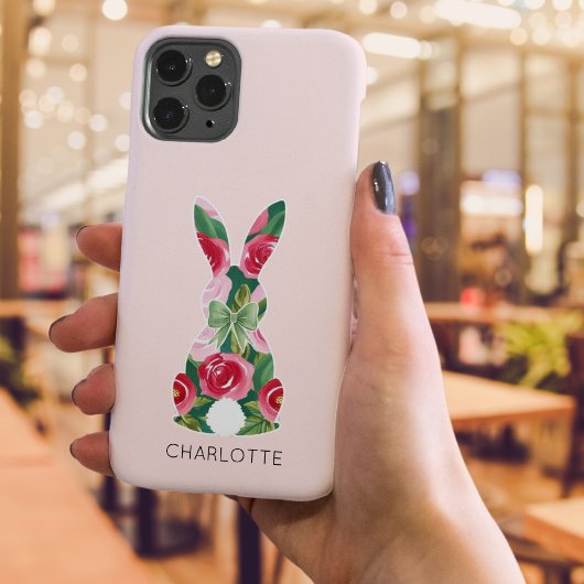 Maßgeschneiderter Floral Bunny iPhone Case