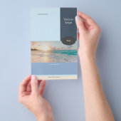 Maßgeschneiderter Flyer in frischen und Bio Farben (Handgriff)