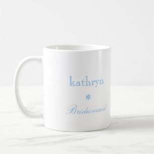 Maßgeschneiderter Foto Blau Raute Preppy Bridesmai Kaffeetasse