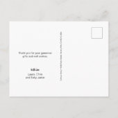 Maßgeschneiderter Foto-Collage moderner Chalkboard Einladungspostkarte (Rückseite)