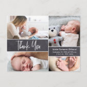 Maßgeschneiderter Foto-Collage moderner Chalkboard Einladungspostkarte (Vorderseite)